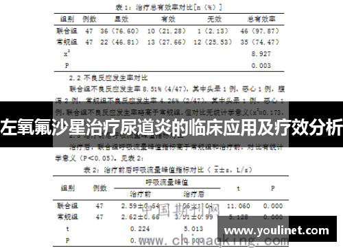 左氧氟沙星治疗尿道炎的临床应用及疗效分析